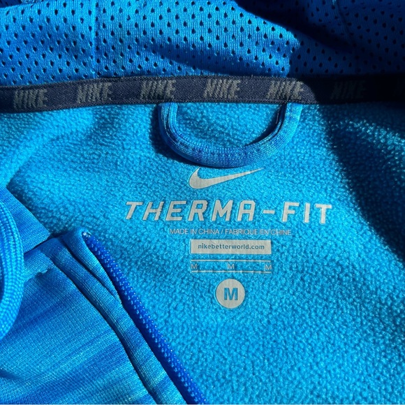 Nike | Therma Fit | Full-Zip Sweatshirt | Size Mens M | Blue - Picture 5 of 9